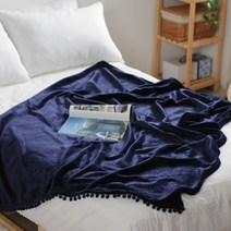 폼폼 포인트 벨벳 담요