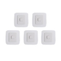 주앤지리빙 거꾸로 자석 양치컵 칫솔 꽂이 걸이 접착스티커, 5개