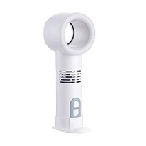 날개없는 충전식 LED 휴대용 선풍기, SQT-F02, 화이트
