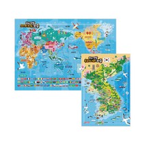 우리나라 소퍼즐   세계 지도 대퍼즐 세트, 지원출판
