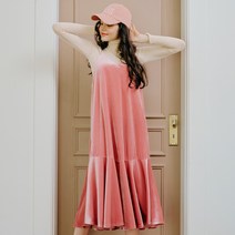 제로스트릿 소프트 벨벳 브이라인 원피스