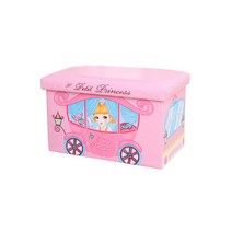 라벤더 푸투룸 접이식 수납 스툴 대 31 x 31 x 49 cm, 핑크공주