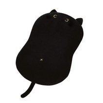 블루포그 고양이 분리형 수면 납작 베개커버 + 메모리폼, 04 검은색 고양이