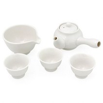 박씨상방 화이트 3인 다기세트, 1세트, 다관 + 숙우 + 잔 3p