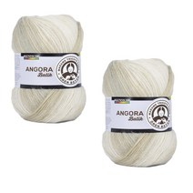 딕타스 앙고라바틱 모헤어 뜨개실 100g x 2p, 화이트베이지, 550m