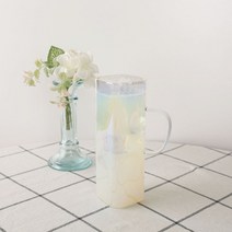 MAKA MOR 홀로그램 오로라 내열 사각머그컵 500ml M23, 혼합색상, 1PIECE
