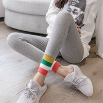 마켓에이 밑단 컬러포인트 레깅스