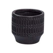 JCP 유러피안 세라믹 미니멀 화분, 블랙