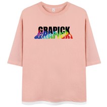 그라픽 남성용 레인보우픽 7부 반팔티 PRV_0008