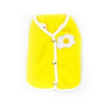 블랭크도그 강아지 와펜포인트 후리스 조끼, YELLOW