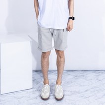 남성용 더간지 베이직 롤업 밴딩 카고반바지