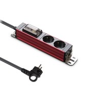 서버탭 알루미늄 고용량 누전차단 멀티탭 2구 리얼리티 레드 HDSVAL-GN215R, 1.5m, 1개