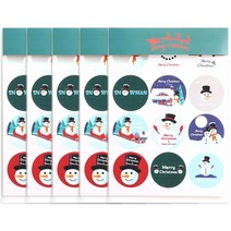 파티해 크리스마스 스티커 3p, 눈사람, 5개