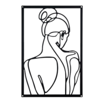 아로무드 심플라인 철제 장식품 O, 검정