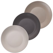 담음 온감 중접시 3종세트, 코코넛 크림, 샌드 브라운, 차콜 그레이, 18.5cm 중접시 3종, 1세트
