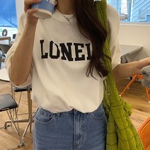 시크폭스 여성용 로니 피치 기모 반팔 티셔츠