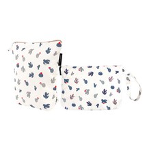 코니아일랜드 휴대용 기저귀 매트 + 파우치 세트, 선인장 블루