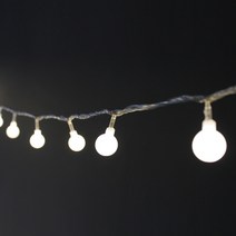 블루밍앤미 인테리어 데코 전구 50구, 웜(불빛), 화이트(전선)