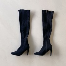 할리 슬림 니하이 롱부츠 8.5cm [블랙합성섬유-245]