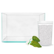 아쿠아테라 미니 전면 곡어항 5mm + 베타침대 + 바닥재 1.5kg 세트 TS5T-22, 백자갈