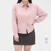 102102 여성용 소프트 피치 세미 크롭 셔츠