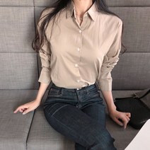 체리체리 여성용 가을무드 베이직 셔츠