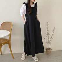 후니네 플라잉 임산부 롱 원피스