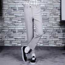 타운클로 남성용 링클프리 뒷밴딩 9부 슬랙스