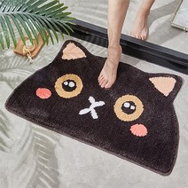 더플로우 빼꼼빼꼼 보드라운 애니멀 발매트, 블랙캣