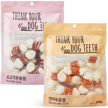 Think your dog teeth 소고기 15p + 연어 15p 세트, 소고기, 연어, 1세트