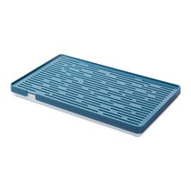 해밀 실용적인 물빠짐 식기 건조 이중 트레이, 블루, 1개