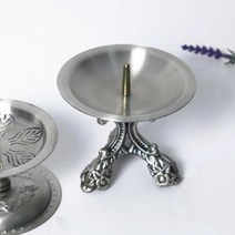 아뜰라임 오리엔탈 촛대 클래식 앤틱 캔들 홀더 대, 실버