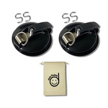 도도팩토리 차량용 흡착판 2p + 파우치 세트, 블랙