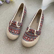더나은날 여성용 보헤미안 패턴 단화 플랫슈즈 1cm YT_RI058