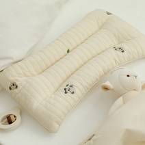 아솜느 순면 100수 아기 자수 베개, 아이보리코알라