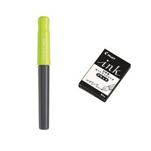 파이롯트 카쿠노 만년필 + 카트리지 5p 세트, F, LG(만년필), 블랙(카트리지)