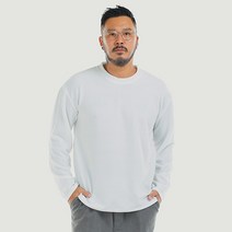 파이브엑스라지 남성용 오버핏 빅사이즈 버블 긴팔 티셔츠
