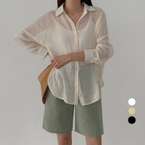 바블링브룩 여성용 린넨 라이크 썸머 셔츠 남방