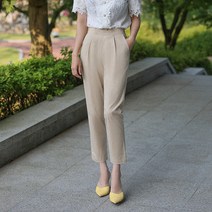 패션풀 여성용 made 헤오 뒷밴딩 세미 배기 팬츠 26453