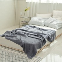 심플럭스 보들보들 저자극 모달거즈 홑이불, 페일블루