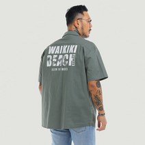 파이브엑스라지 남성용 빅사이즈 오버핏 린넨 셔츠