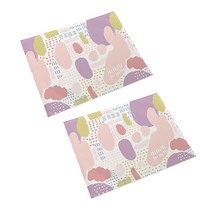 북유럽스타일 러블리 패턴 기하학 식탁매트 플레이스매트 2p, 13, 42 x 32 cm