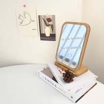 요라나 접이식 원목 탁상 거울 + 드로잉펜