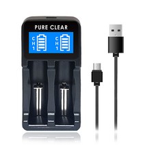 퓨어클리어 AA / AAA / 18650 충전지 2구 멀티충전기 PUDP, 1개