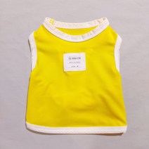 도기스타 아이쥐옷 이탈리안그레이하운드옷 여름 배색 크롭티, 배색 쨍노랑