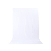 폴리천 방송 촬영 배경천 크로마키 스크린 1.5 x 4 m, 화이트, 1개