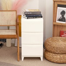 보노하우스 심플리 베이직 3단 서랍장, 화이트, 1개