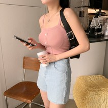 시크블랙 여성용 시누즈 데일리 데님 반바지 PT7685K16
