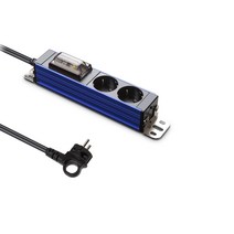 서버탭 알루미늄 고용량 누전차단 멀티탭 2구 스페이스 블루 HDSVAL-GN215B, 1.5m, 1개