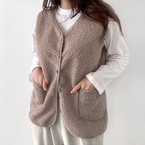 데일리 겨울철 뽀글이 조끼